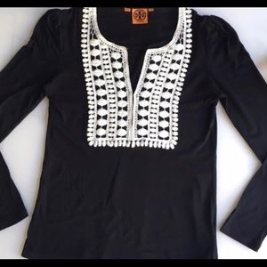 Tory Burch embroidered top + GWP!